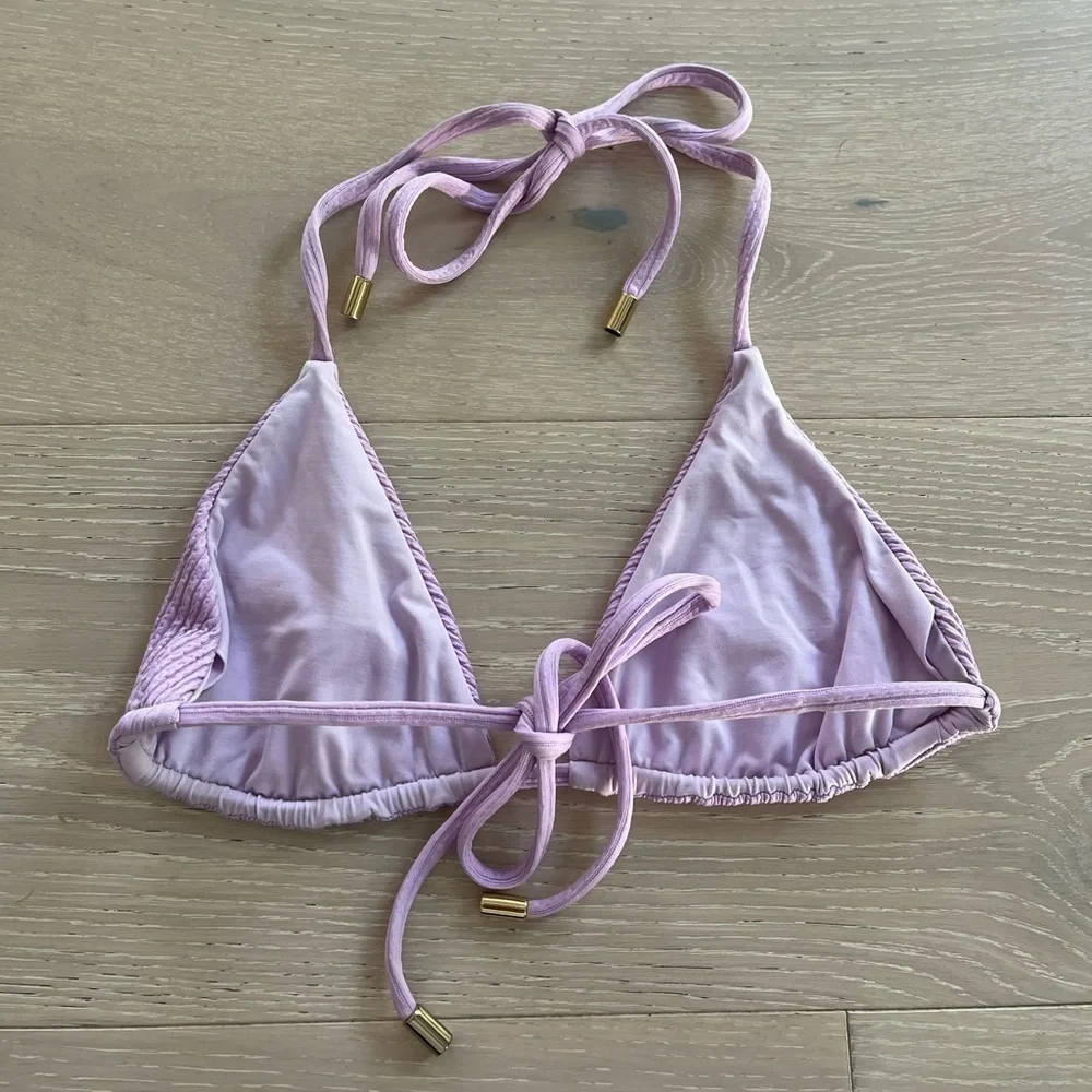 Monday Swimwear lilac crinkle Palma top size P (small)